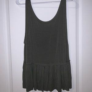 Olive Green Loose Fit Tank Top